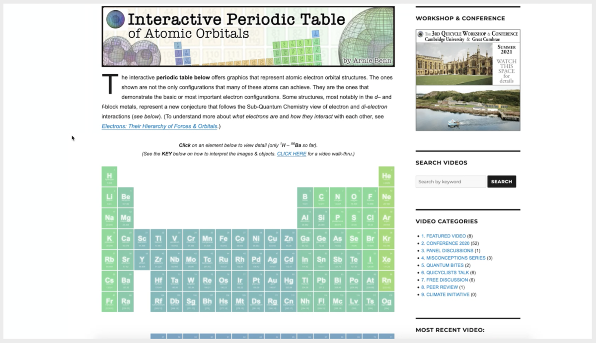 QV0108: Atoms & The Periodic Table: An Interactive Introduction