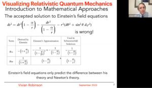 QC0121: Vivian Robinson: Visualizing Relativistic Quantum Mechanics